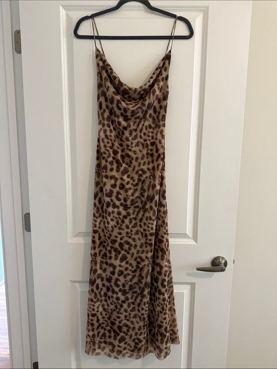 Zara Dresses & Skirts - Zara Leopard-Print Slip Dress in Brown and Tan
